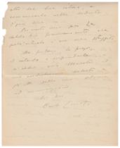 Carlo Linati (Como 1878 - Rebbio di Como 1949) Fiera Letteraria Lettera autografa firmata Due pagine