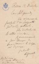 Arnaldo Agnelli (Somaglia 1875 - Roma 1921) Luzzatti Lettera autografa firmata Una pagina in-8 su