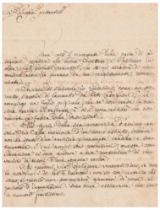 Giovanni Battista Dall'Olio (Sesso 1739 - Modena 1823) Terme porretane - amicizia Lettera