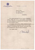 Giovanni Malagodi (Londra 1904 - Roma 1991) Partito Liberale Italiano - Conferimento commendatore