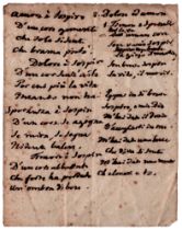 Silvio Pellico (Saluzzo 1789 - Torino 1854) Poesia d'amore Componimento poetico Una pagina in-16