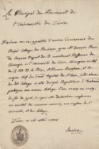 Giambattista Incisa di Santo Stefano (Torino m.1826) Chirurgia - Scienza Lettera autografa Una