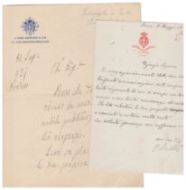 Paolo Boselli (Savona 1838 - Roma 1932) Generale Scarpini Due lettere firmate Quattro pagine in-8