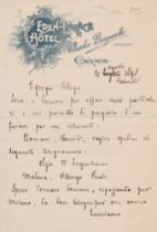 Luciano Zuccoli (Calprino 1868 - Parigi 1929) Giornale di Venezia Lettera autografa firmata Una