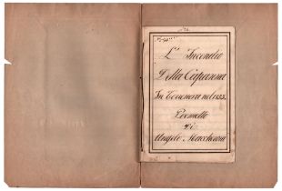 Angelo Felice Maccheroni (Piedelpoggio 1803 - 1888) Poesia popolare laziale Manoscritto Fascicolo di