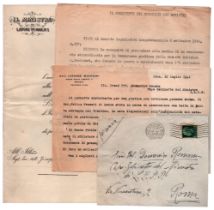 Ivanoe Bonomi (Mantova 1873 - Roma 1952) Partito Socialista Riformista Biglietto e altre carte Una