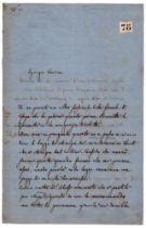 Nicolò Barozzi (Venezia 1826 - ivi 1906) Museo Correr - Esopo - Dante Lettera autografa firmata