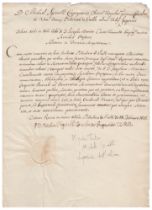 Michele Spinelli (XVIII-XIX secolo) Storia Ecclesiastica Lettera autografa firmata Una pagina