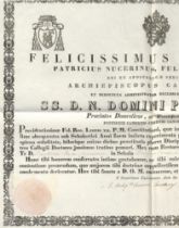 [Felicissimo Salvini (Nocera Umbra 1803 - Macerata 1893)] Costituzione apostolica 'Quod Divina