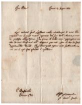 Giacinto Placido Zurla (Legnago 1769 - Palermo 1834) Ringraziamenti per la promozione Lettera
