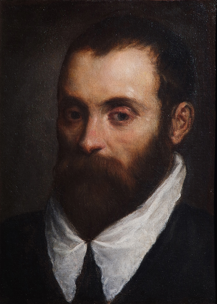 Jacopo Negretti, detto Palma il Giovane (1544 - 1628) Ritratto di giovane uomo barbato