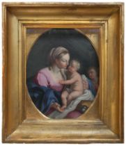 Agostino Ugolini (1755 - 1824) Madonna con Bambino e San Giovanni Battista