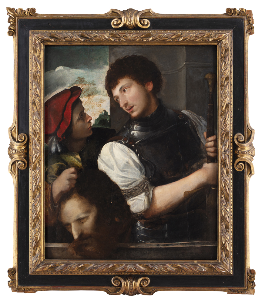 Rocco Marconi (1480 - 1529) Davide con la testa di Golia, 1515-1525 - Image 6 of 7