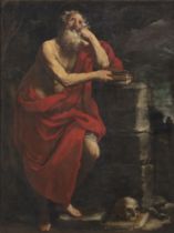 Simone Cantarini (1612 - 1648) San Gerolamo Olio su tela 158,1 x 120,6 cm