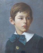 An early 20th century pastel, Portrait of a boy, 37 x 31cm