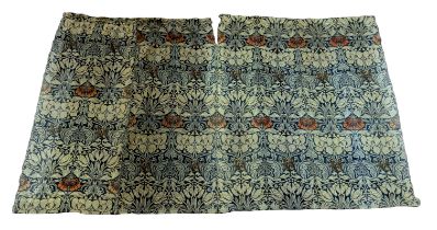 William Morris (1834-1896). Four panels of ‘Tulip and Rose’ triple woven wool and linen mix being