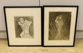 Hendrik Von Essen (1886-1947), two etchings, 'De Schichtige' and one other, each numbered 4 and