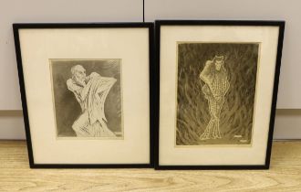 Hendrik Von Essen (1886-1947), two etchings, 'De Schichtige' and one other, each numbered 4 and