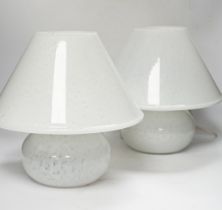 A pair of Limburg mushroom table lamps, 29cm