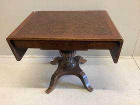 A Biedermeier style sofa table, width 91cm, depth 69cm, height 74cm