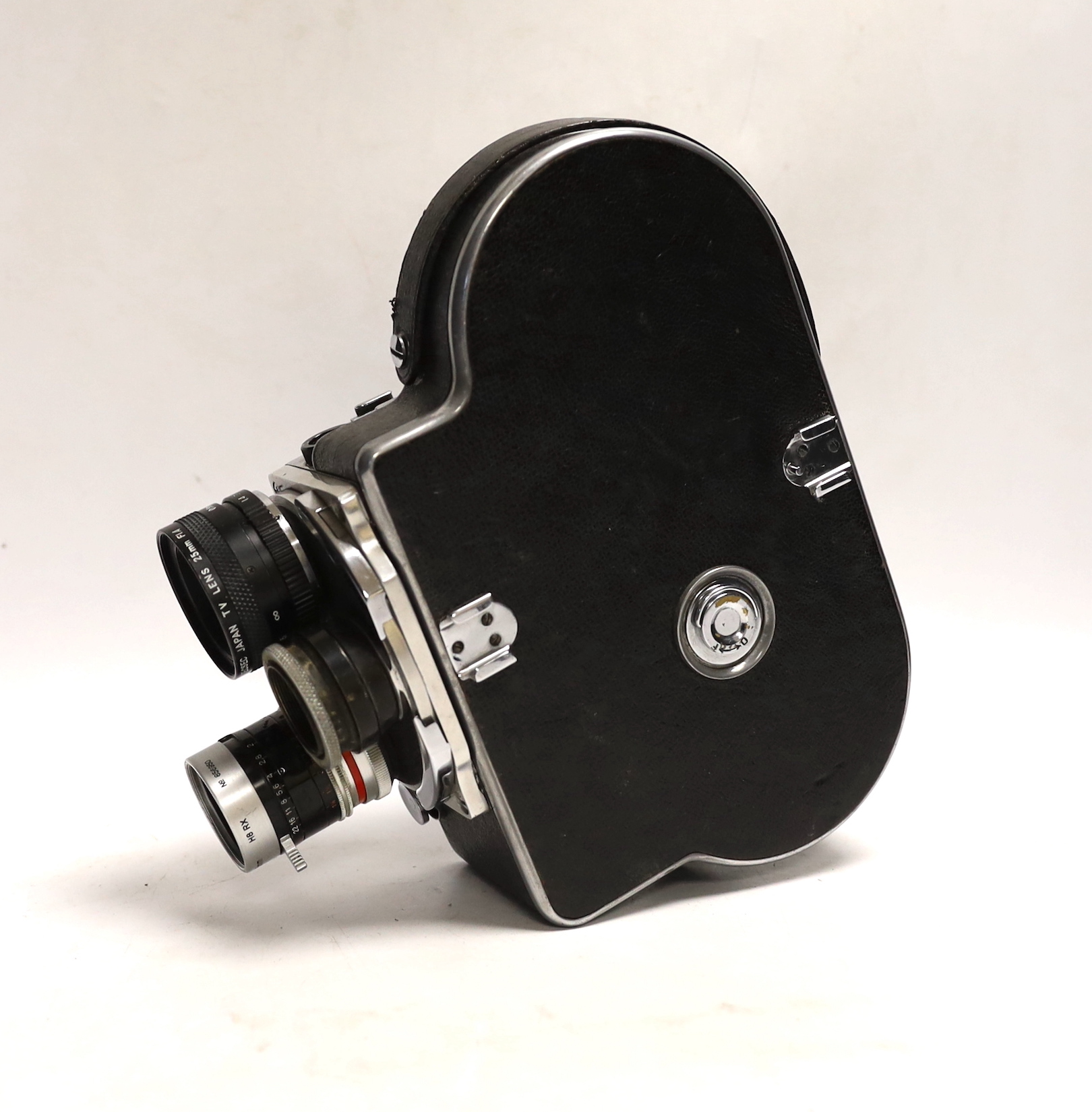 A Paillard Bolex H16 16mm cine camera in its case with lenses - Image 3 of 4