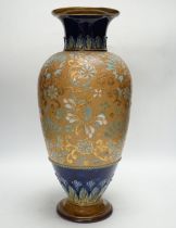 A large Royal Doulton & Slater’s patent stoneware vase, 43cm