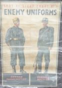 Two World War Two Spot At Sight Charts prints 74 x 50cm