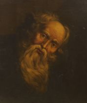 19th century, oil on board, Portrait of a bearded gentleman, 54 x 47cm