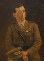 John Newman Holroyd RBA (1881-1954), oil on canvas, Portrait of an army officer, signed and dated