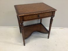 A Theodore Alexander faux marquetry two tier side table, width 66cm, depth 51cm, height 72cm