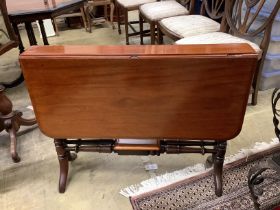 A Victorian mahogany Sutherland table, width 90cm, depth 12cm, height 71cm