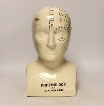 A reproduction Phrenology bust, 30cm