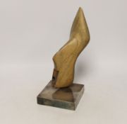 A silver mounted presentation shoe last, ‘Thank you Bill Giles from your many friends at Russell and