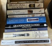 ° ° Eight Antique and Clock reference books, including; Brass Dial Clocks, The Longcase Clock,