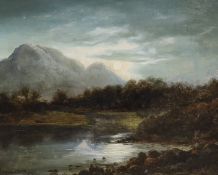 Arthur Gard (19th / 20th. C), oil on board, mountainous river landscape, signed and dated, ‘97, 34 x
