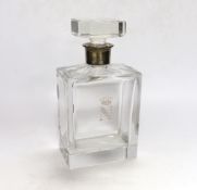 A silver collared cut glass ‘Napoleon’ brandy decanter, 21cm
