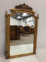 A Victorian style gilt composition wall mirror, width 82cm, height 130cm