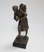 After Paul Ludwig Kowalczewski, a bronze of an African wine seller, 24cm