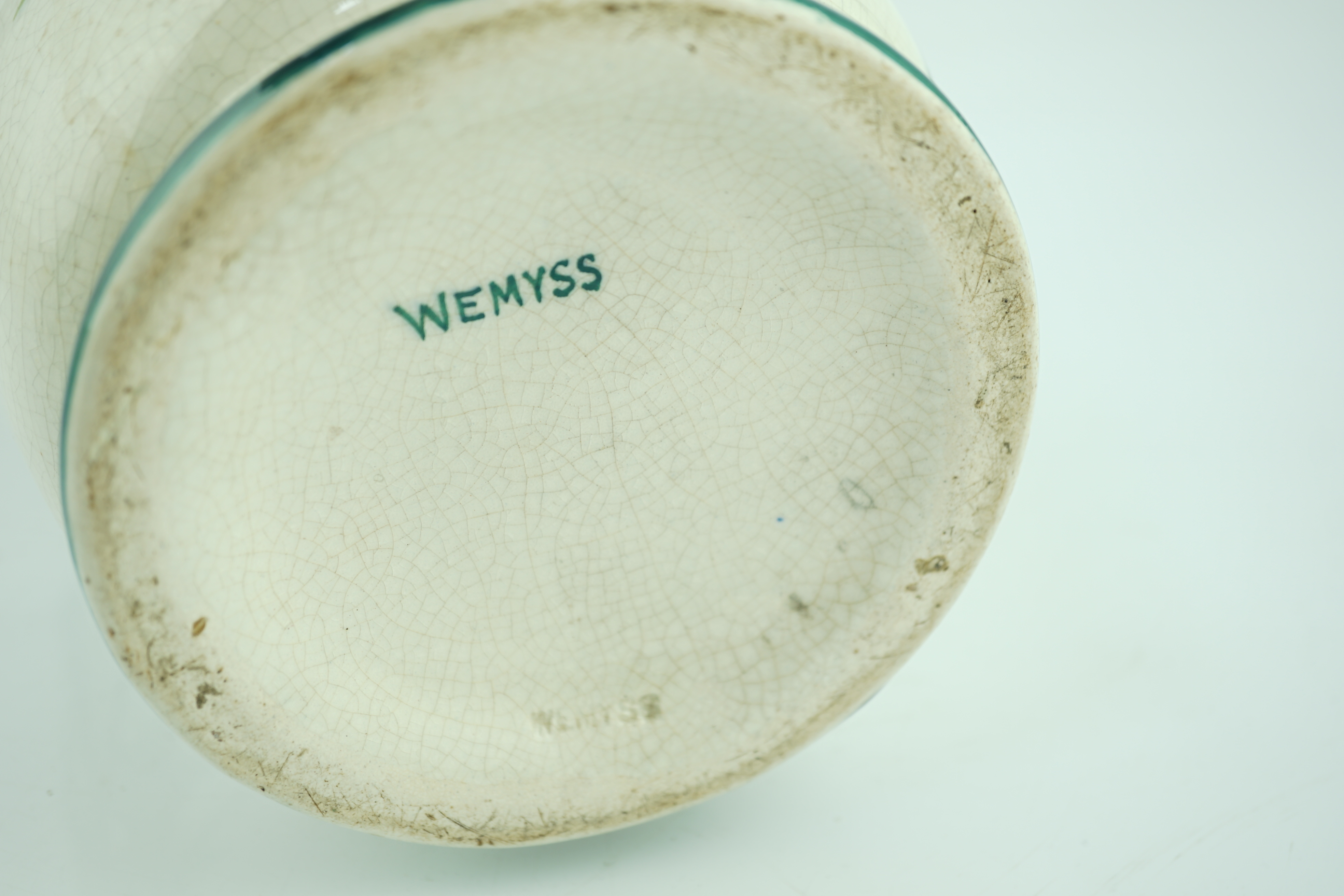 A large Wemyss ‘thistle’ pattern Elgin vase, early 20th century, probably painted by James Sharp, - Image 5 of 5