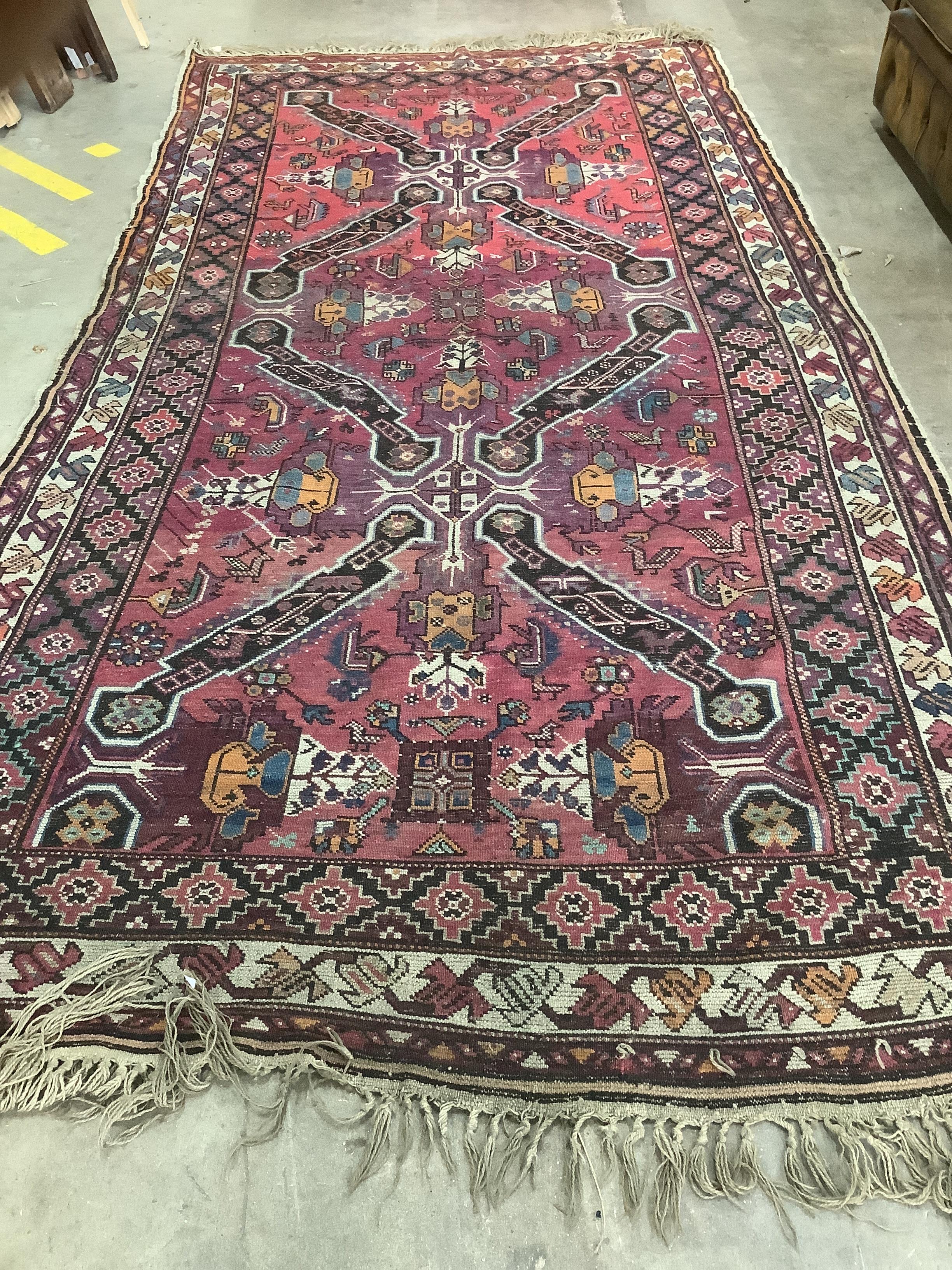 A Caucasian carpet, 330 x 180cm