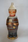 Advertising pottery - ‘Hallgarten’s Kellergeist’, novelty figural beer barrel, 40cm high