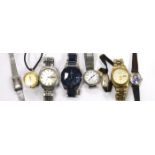 Sundry mainly modern wrist watches, including Sekonda, Citizen and Festina and an earlier West End