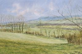Michael J Cruickshank (Contemporary), watercolour, Firle Beacon, signed and dated '94, 32 x 46cm