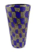 ** ** Vittorio Ferro (1932-2012) A Murano glass Murrine vase, in blue and grey, signed, 29cmPlease
