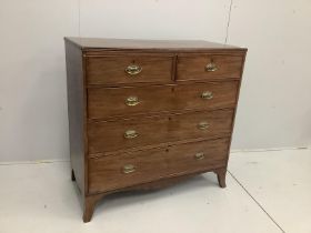 A George III mahogany chest, width 108cm, depth 51cm, height 106cm