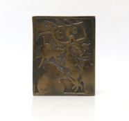 Joan Miro, XX Siecle, No.4 - 1938, bronze plaque, published by Fundacio Joan Miro, Barcelona, H.11cm