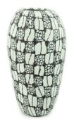 ** ** Vittorio Ferro (1932-2012) A Murano glass Murrine vase, with grey and white chequer pattern,