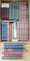 ° ° A quantity of mostly fiction Folio Society books including Charles Dickens, some history related