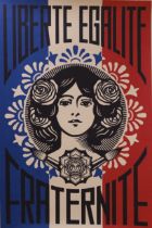 Shepard Fairey (American, b.1970-), lithograph poster, 'Make Art, not War', signed in pencil, 91 x