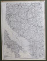 Three silk maps, former international boundaries, Austria, Hungary and Romania, 59 x 44cm, one